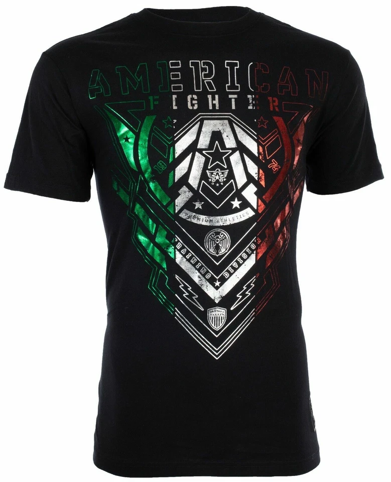 Camiseta para hombre AMERICAN FIGHTER KENDELTON atlética negra motociclista MMA S-4XL Foto 2 de 4