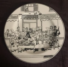 Epoch Le Restaurant Cartoon Plate French New C