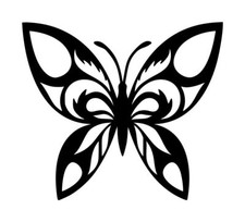 Butterfly Decal 1 4"x4.5" Choose Color