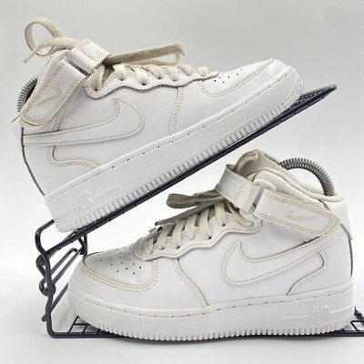Nike Air Force 1 Mid Triple White Sneaker Größe UK 3 Damen Leder DH2933-111