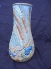 VINTAGE WELLER POTTERY GLENDALE 11" VASE BIRD & NEST w/3 EGGS & ARTIST MARK "H"