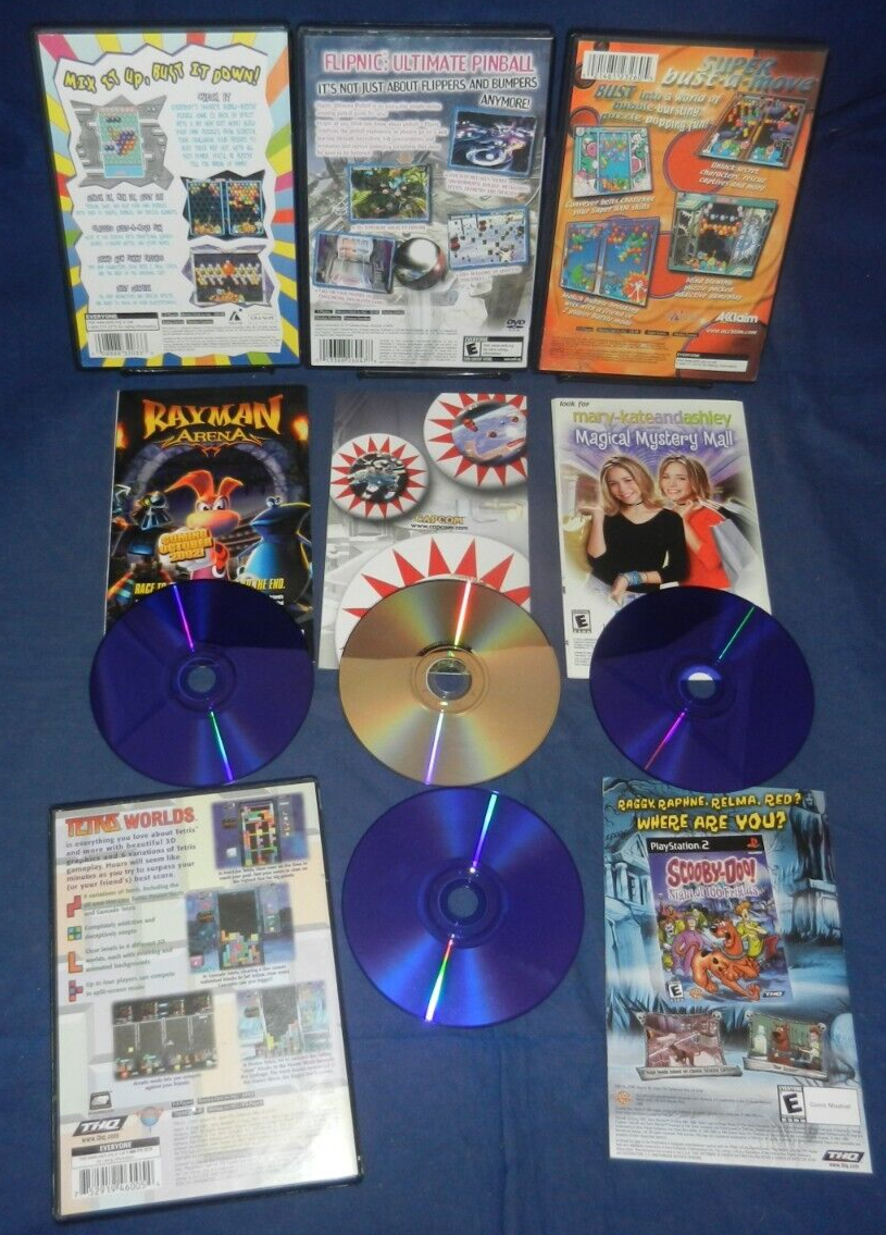 PS2; Flipnic Ultimate Pinball, Super Bust-A-Move 1 & 2, Tetris