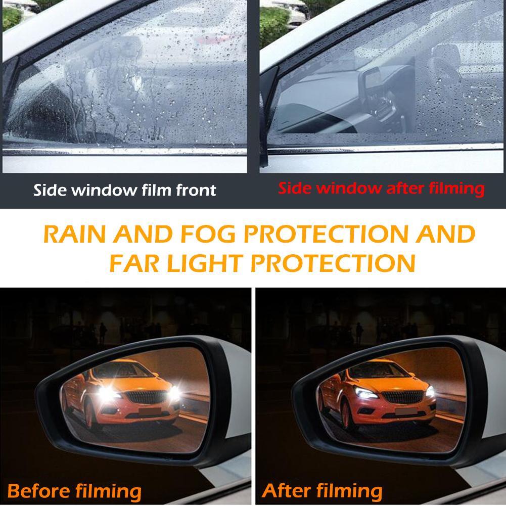 4pcs/set Car Side Mirror Window Protective Films Waterproof Anti Fog