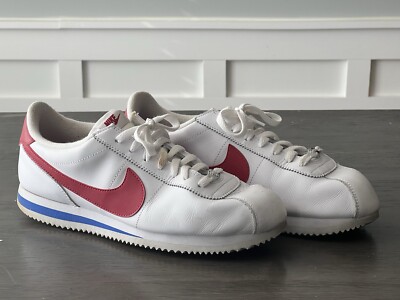 Nike Cortez '72 Forrest Gump Mens Size 11 White Red Blue 882254-164  Sneakers