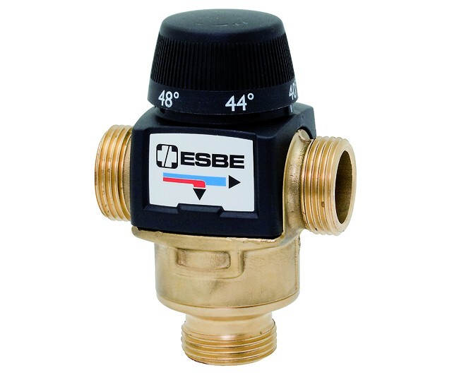 VALVOLA DEVIATRICE TERMOSTATICA A TRE VIE TARATURA VARIABILE 1" REGOLABILE DA 42