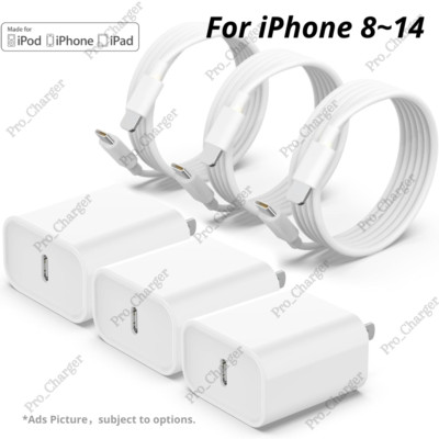 For iPhone 14 13 12 11 Pro XR iPad PD Fast Charger 20W USB-C Power Adapter Block