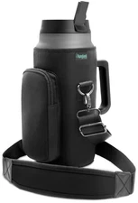 64oz Tumbler with Handle and Straw Lid Insulated Water Bottle Cup & Carry Bag