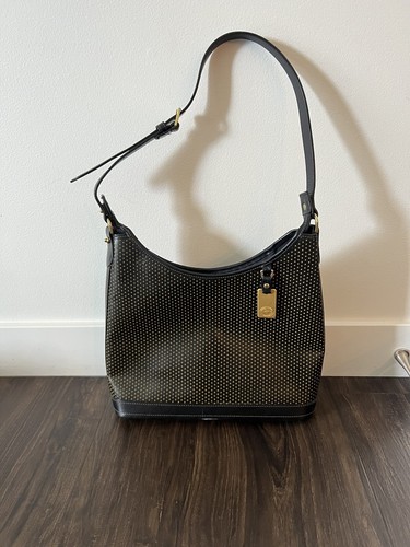 Dooney And Bourke Hobo Style Tasche schwarz mit hellbraunem Einsatz - Bild 1 von 9