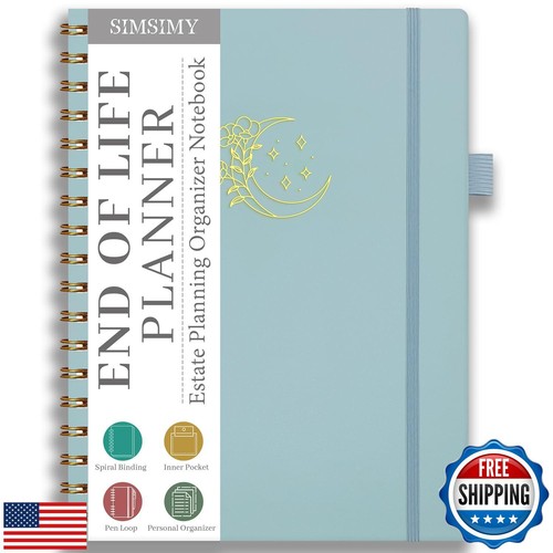 End Of Life Planner, Spiral Estate Planning Organizer With Tabs For Senior, I'm Dead Now What Planner For Final Arrangements & Important Affairs With Large Print, 7.9"x10.4", Green - View #8