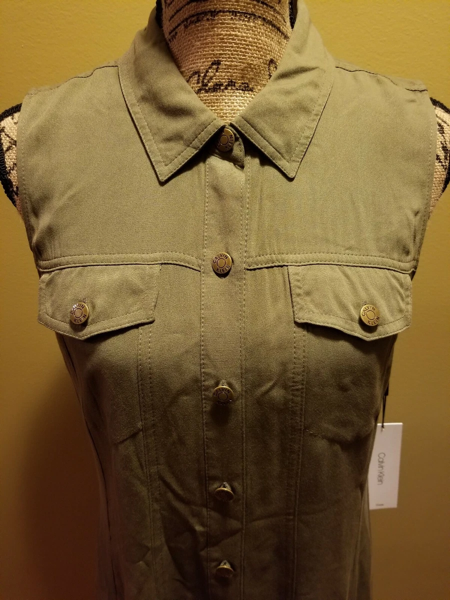 Calvin klein 2024 olive green dress