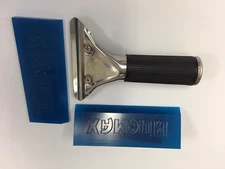 2 Pcs Blue Max Vinyl Squeegee & Handle Car Film Window Tint Tools Kits US Ship