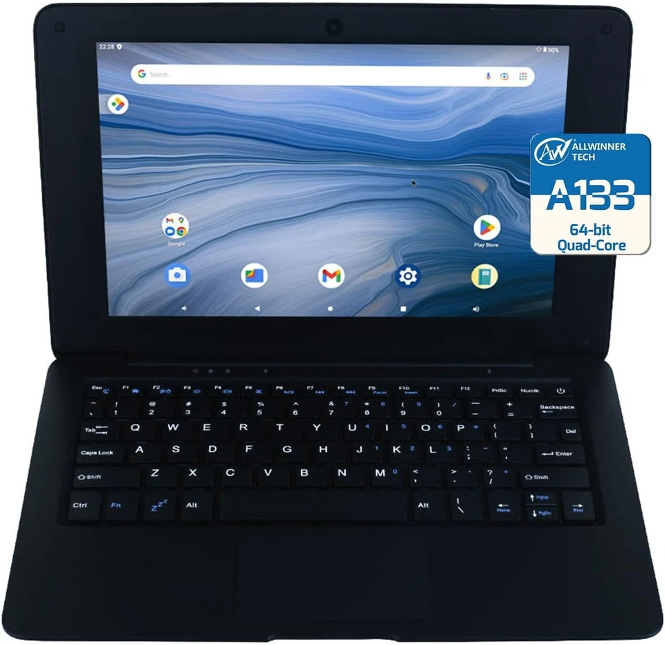 10.1inch Android Netbook, Portable Laptop with A133P CPU, 2GB RAM 64GB ROM - Image 2 of 4