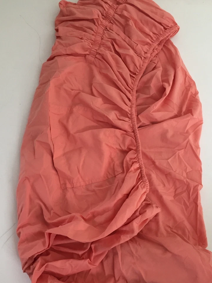 Room Essentials Sheet Fitted Twin Orange Polyester Fully Elasticized  2 Pockets - Image 2 of 4