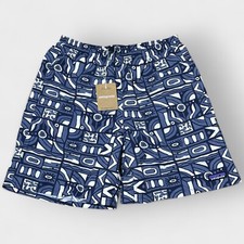 Patagonia Men's Baggies Longs 7" Shorts Swim Trunks Visions New/Navy Blue Small