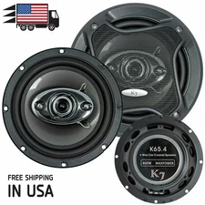 Pair of Audiotek 6.5" 400 Watts 3-Way Car Audio Stereo Coaxial Speakers - K65.4
