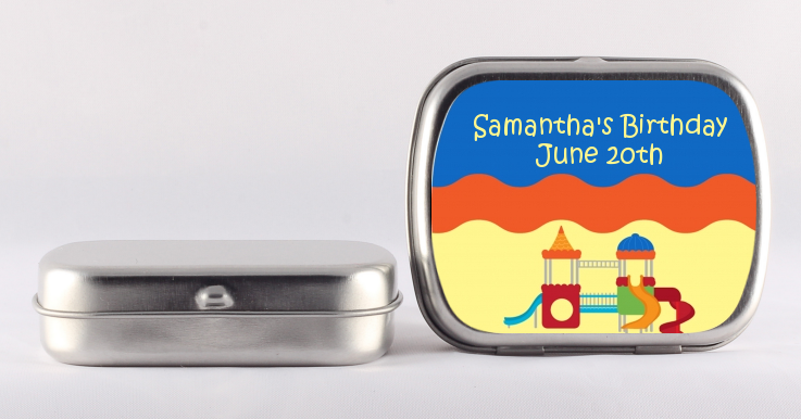 Personalized Playground Mint Tin Stickers for Party Favors