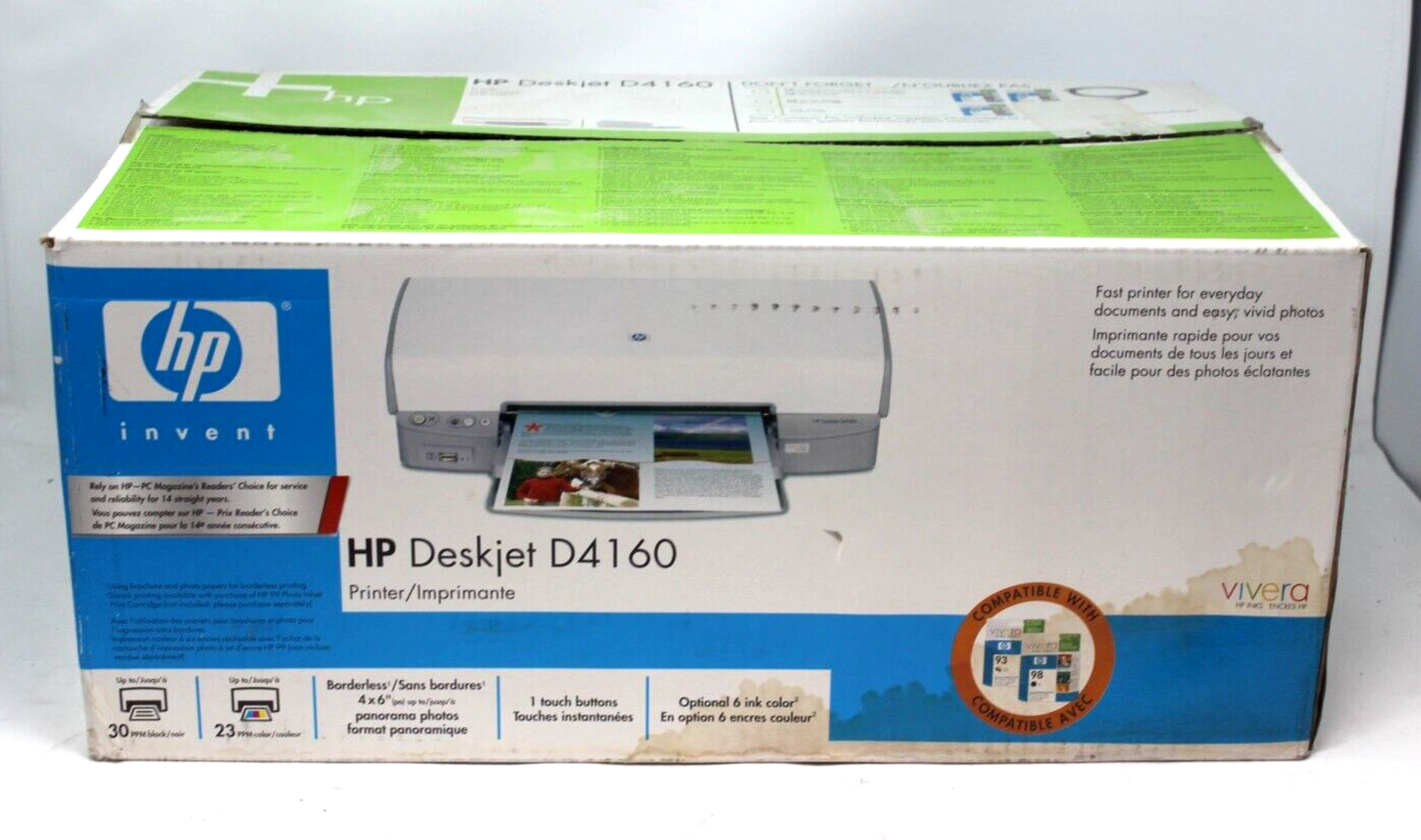 HP Deskjet D4160 Digital Photo Inkjet Color Printer 882780441590 eBay