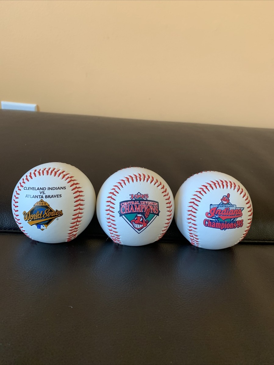 Cleveland Indians 1995 Lot of 3 MINT Balls American League Champs