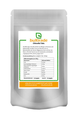 Chlorella Tabs | Presslinge/Tabletten | Alge | Algen | Mikroalgen | 100% rein