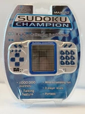  Sudoku Champion Talking Electronic Hand Held Game By Maximo New in Package