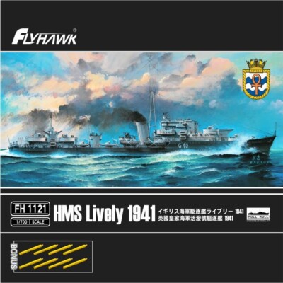 Flyhawk FH1121 1/700 HMS Lively 1941 Plastic Model Kit