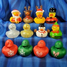 Fun Flock 12 Spirit of Christmas Duck Santa Snowman Reindeer Elf Nutcracker NEW