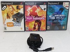 PS2 Eye Toy Camera , Eye Toy Play, Groove, Operation Bundle