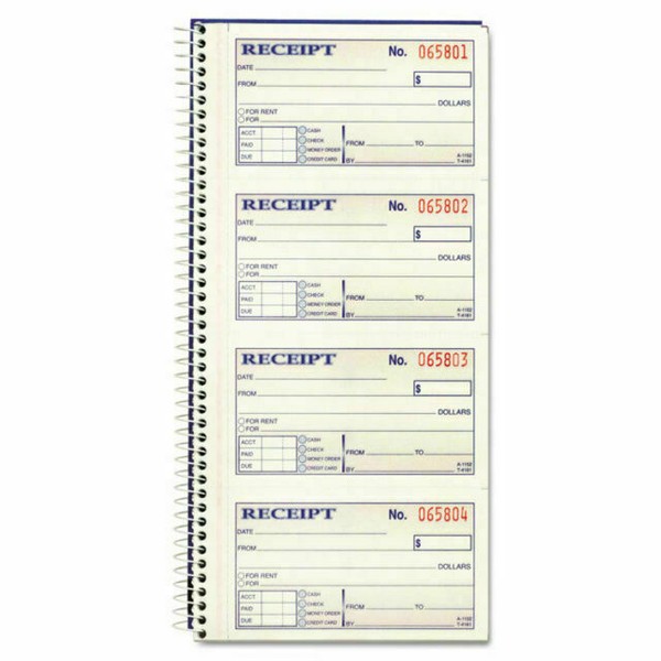 Adams SC1152 Carbonless Receipt Book, 5" x 11", 2Part, 200 Sets for