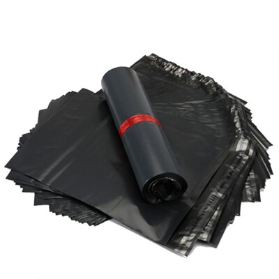 Versandtaschen 30 x 40 cm schwarz Kunststoff Porto Verpackung Pakettasche (100 Stück)