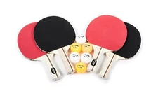 STIGA Performance 4 Player Ping Pong Set – 4 Table Tennis Rackets, 6 – 3 Star...
