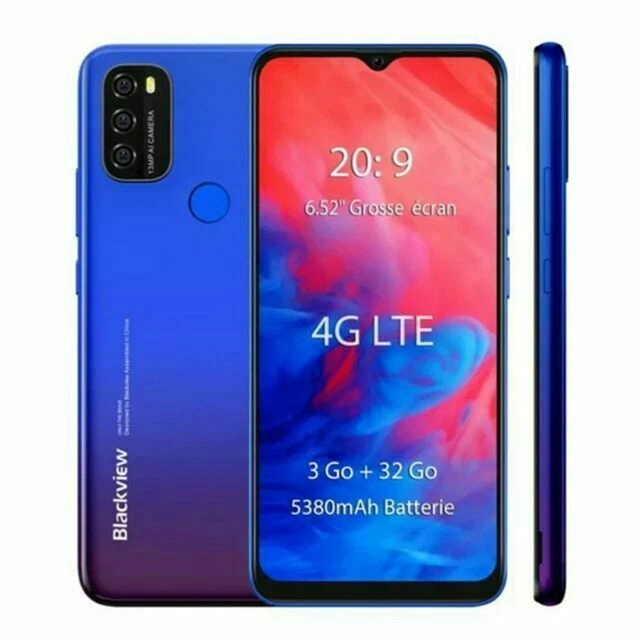 Téléphones mobiles Blackview avec android, 32 Go