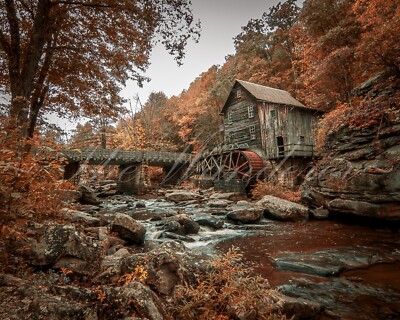 Glade Creek Grist Mill - Danese, West Virginia - 8x10 Photo Print