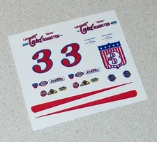 1/32 Eldon Strombecker OFFY slot car Waterslide DECALS #3 Rodger WARD Indy 500