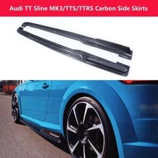 For Audi TT Sline MK3 TTS TTRS 2015-22024 Real Carbon Fiber Side Skirts Blades