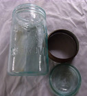 1884-1900 MASON'S HERO IMPROVED MIDGET  FRUIT JAR WITH GLASS MALTESE CROSS LID — photo 2