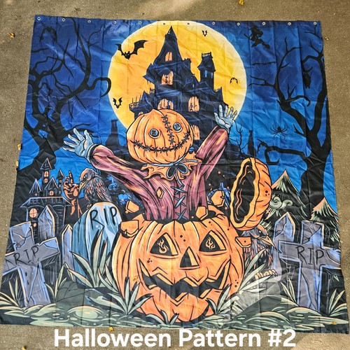 Shower Curtain with Rings Halloween 4 DifferentGraphic Patterns - Picture 2 of 48
