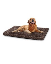 Exsnugy Washable Dog Bed Mat Large Size Fluffy Pet Crate Pad 42x28 XL  Non-S...