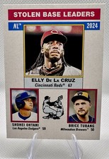 Topps 2025 Heritage Stolen Base Leaders #197 Elly De La Cruz Ohtani Turang