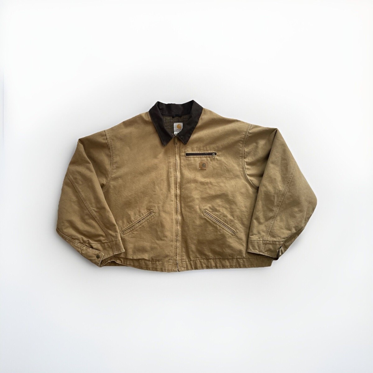 Carhartt J97 CML Duck Brown Work Jacket 5XL - SBC Logo & Flannel