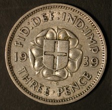 Threepence 1937 - 1941 George VI .500 SILVER Choose Your Dates
