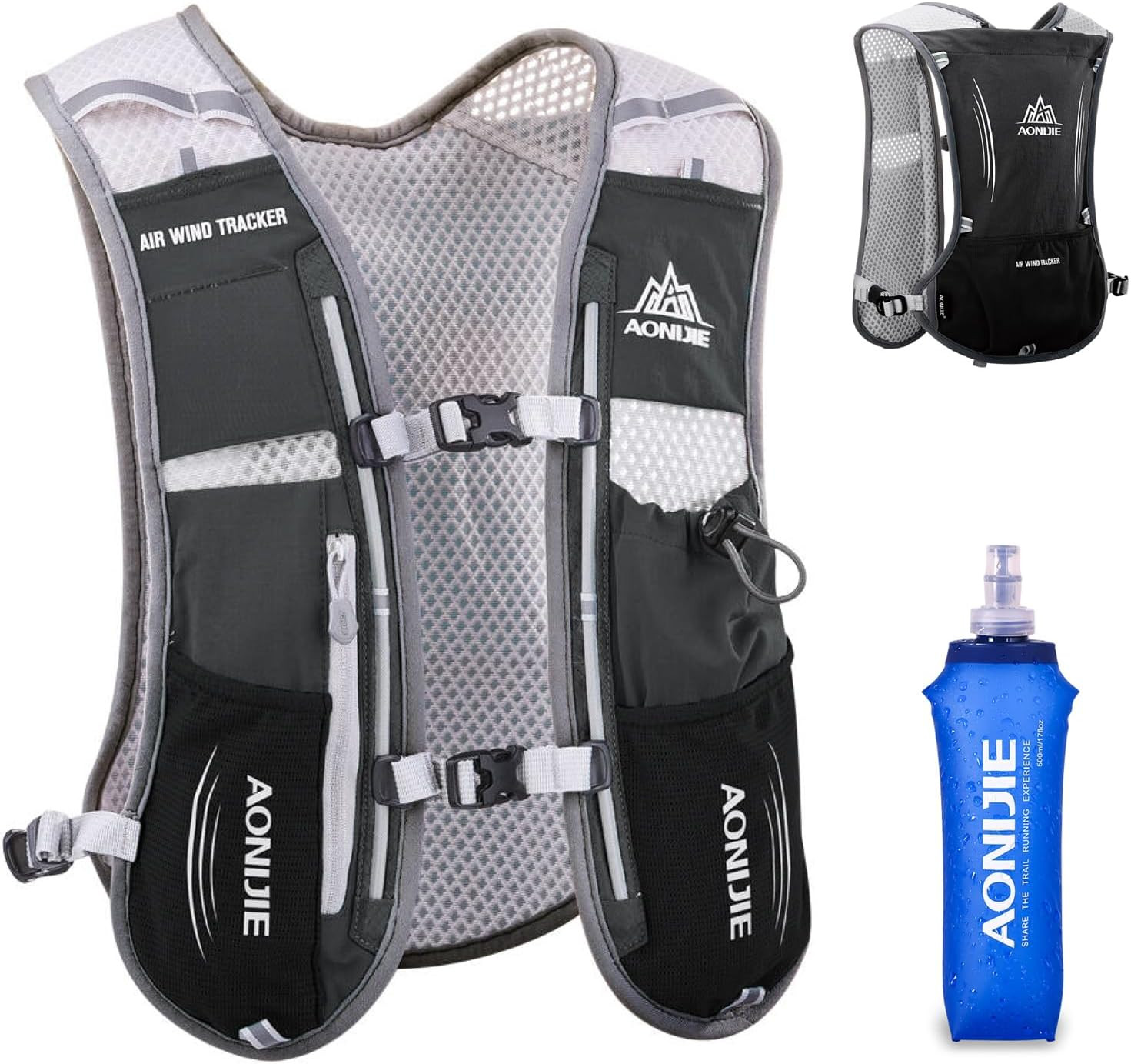 Gilet trail 5L sac à dos hydratation léger pour vos marathons et sorties nature