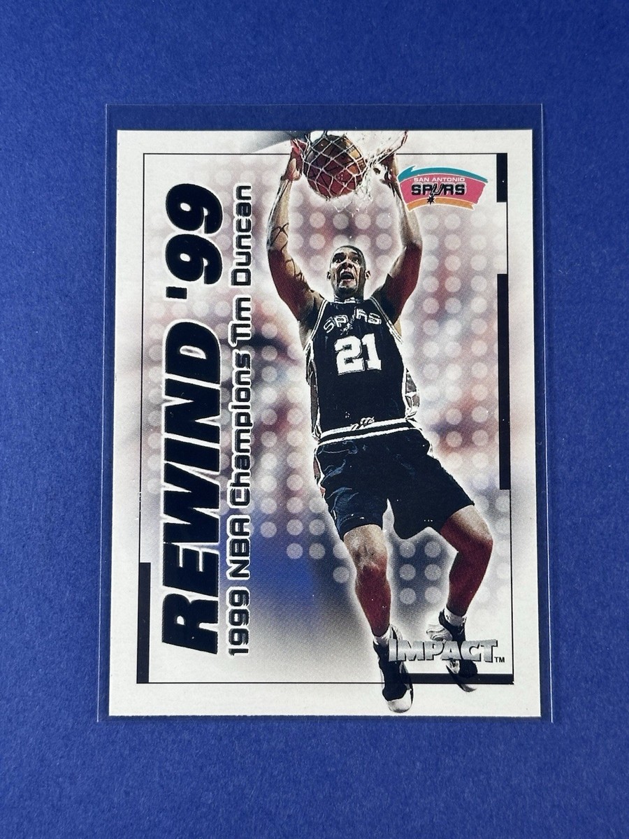 1999-00 Fleer Impact ~ Tim Duncan ~ Rewind '99 ~ 8 Of 40 RN