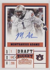2017 Panini Contenders Draft Picks Ticket Blue Foil Montravius Adams Auto 1gh7