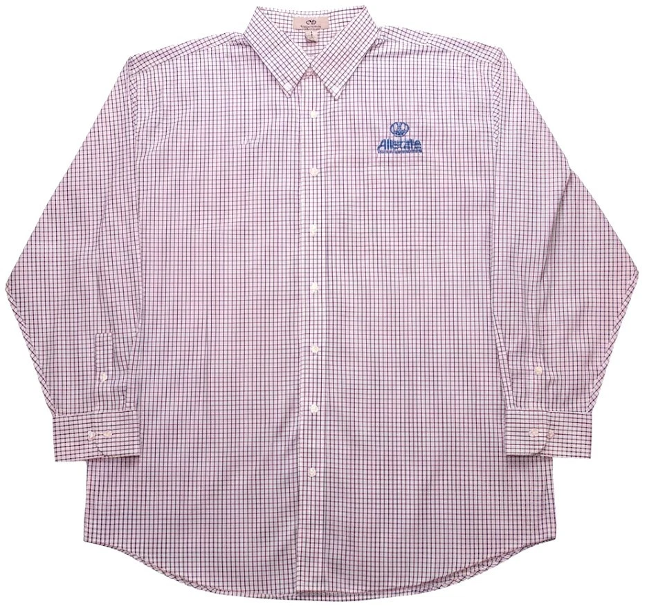 Allstate Insurance Employee Work Uniform Button Front Shirt, Mens XL - Image 2 of 2