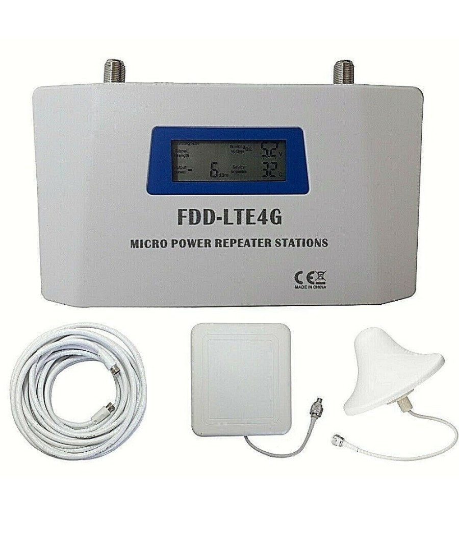 Kit Ripetitore Amplificatore Booster Segnale Antenna Gsm Dcs 4g Fdd-lte