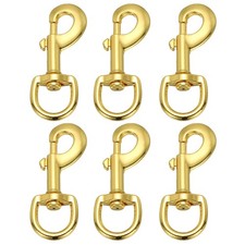 6Pcs Flag Swivel Snap Clips 3.2 Inch Flag Pole Snaps Hooks Gold Tone