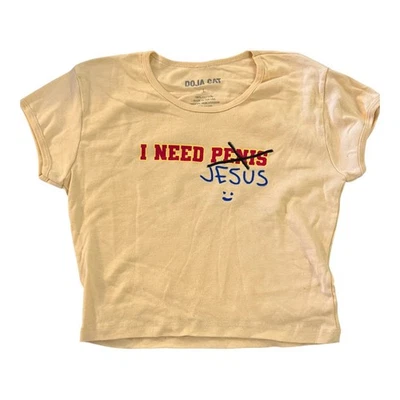 Doja Cat Women's Official The Scarlet Tour Merch I Need Jesus cropped L - Image 1 of 3