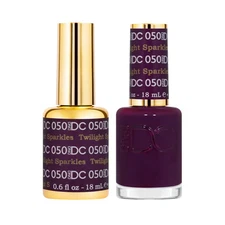 DND DC Gel Polish & Nail Polish Set - Twilight Sparkles #050 0.6 oz each