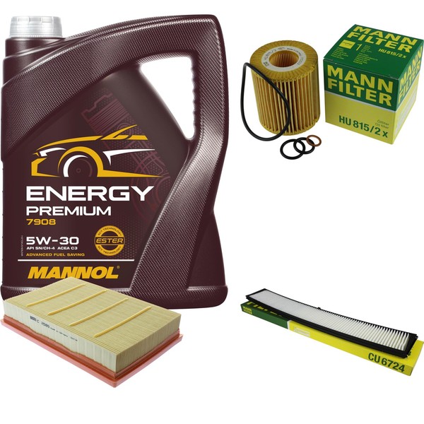 Mann Inspektionspaket 5L Mannol Energy Premium 5W-30 FüR BMW E83 2.0I Xdrive20I-image