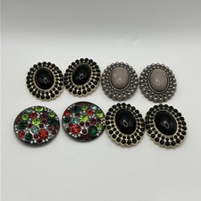 4 Pairs Lindsay Phillips Interchangeable Shoe Snaps: Black, Taupe  Rhinestone